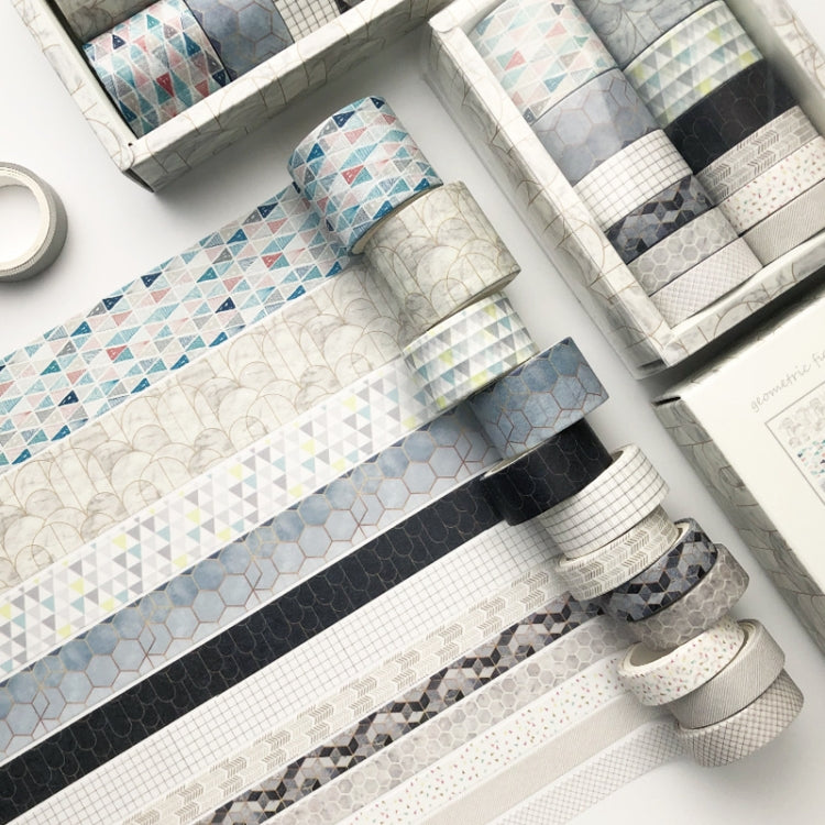 Antique And Paper Tape Hand Account DIY Decoration Material, Colour: Geometric Patterns - Tape & Solid glue by PMC TechLife | Online Shopping South Africa | PMC TechLife