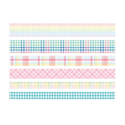 Paper Lattice Decorative Material Tape For Handbook(Rainbow Plaid) - Tape & Solid glue by PMC Jewellery | Online Shopping South Africa | PMC Jewellery