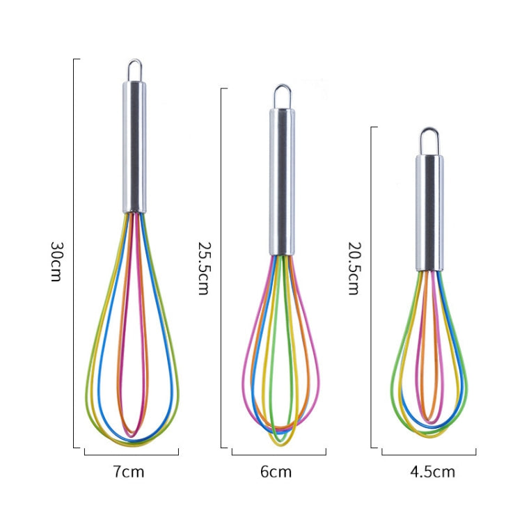 Silicone Egg Beater Home Egg Mixer Kitchen Gadgets Cream Baking Tools, Colour: 10 inch Colorful - Stirrer & Squeezer by PMC Jewellery | Online Shopping South Africa | PMC Jewellery