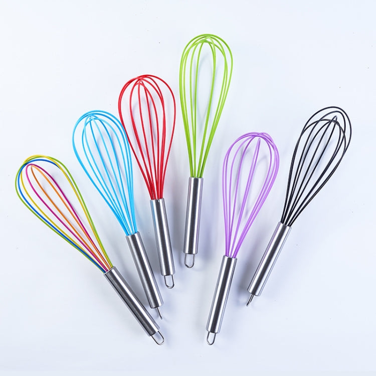 Silicone Egg Beater Home Egg Mixer Kitchen Gadgets Cream Baking Tools, Colour: 12 inch Blue - Stirrer & Squeezer by PMC TechLife | Online Shopping South Africa | PMC TechLife