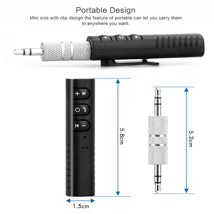 H-139 3.5mm Lavalier Bluetooth Audio Receiver with Metal Adapter(Blue) - Audio Receiver Transmitter by PMC TechLife | Online Shopping South Africa | PMC TechLife