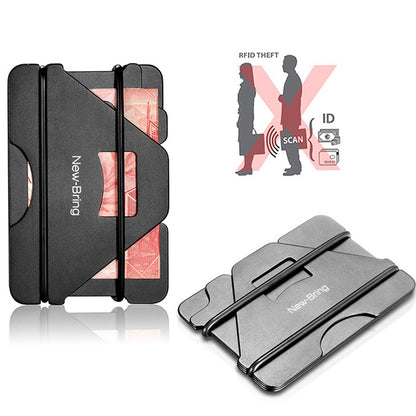 New Bring Metal Card Holder Anti-Demagnetization Anti-Theft Brush Anti-RFID Card Holder Ultra-Thin Card Holder Men Wallet(Carbon Fiber) - Antimagnetic RFID Package by New Bring | Online Shopping South Africa | PMC Jewellery | Buy Now Pay Later Mobicred