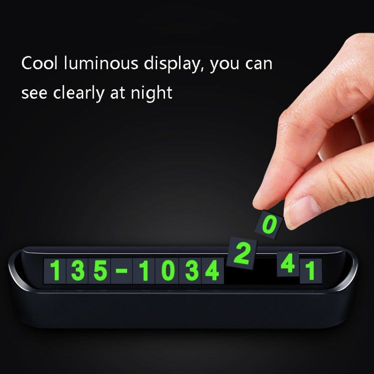 Hidden Parking Number Card Nightlight Number Button Parking Number Card, Style: Neutral (White) - Parking Card by PMC TechLife | Online Shopping South Africa | PMC TechLife