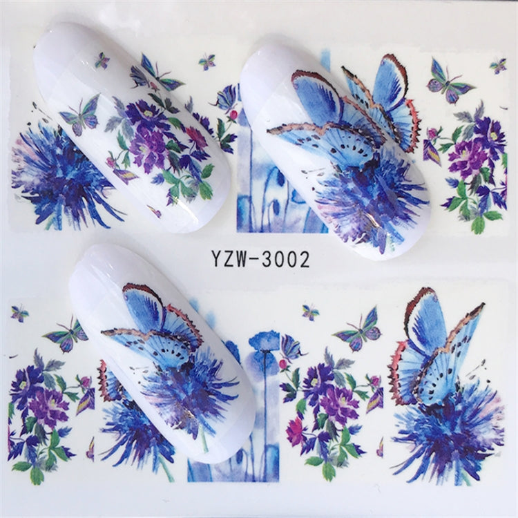 10 PCS Summer Colorful Nail Sticker Water Transfer Nail Decorations(YZW-126) - Nail Stickers by PMC Jewellery | Online Shopping South Africa | PMC Jewellery