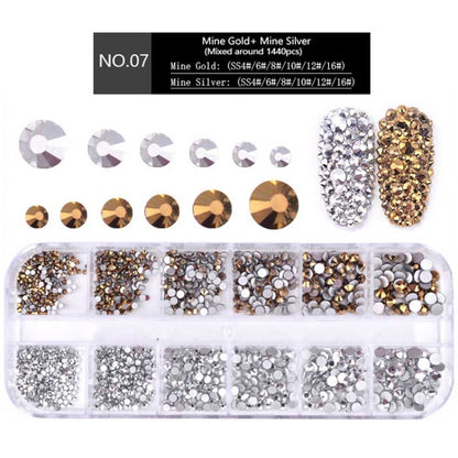 Nail Flat-back AB Crystal Strass 3D Charm Gems DIY Manicure Nail Art Decorations(07) - Nail Stickers by PMC Jewellery | Online Shopping South Africa | PMC Jewellery