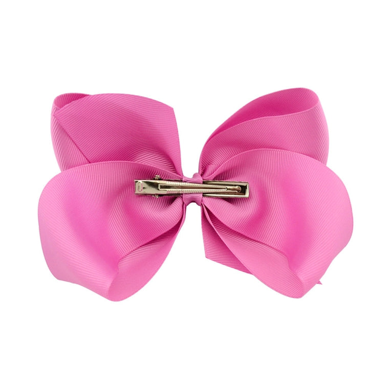 5 PCS 6 Inch Colorful Kids Girls Big Solid Ribbon Hair Bow Clips(36) - Head Bands by PMC Jewellery | Online Shopping South Africa | PMC Jewellery