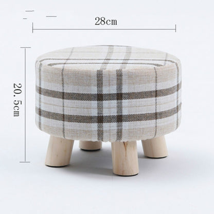 Fashion Creative Small Stool Living Room Home Solid Wood Small Chair(Grey) - Chairs by PMC Jewellery | Online Shopping South Africa | PMC Jewellery