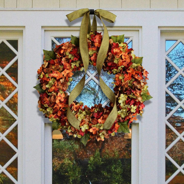 Hydrangea Wreath Door Hanging Artificial Flower Christmas Ornament, Size: 30cm - Ornaments by PMC Jewellery | Online Shopping South Africa | PMC Jewellery