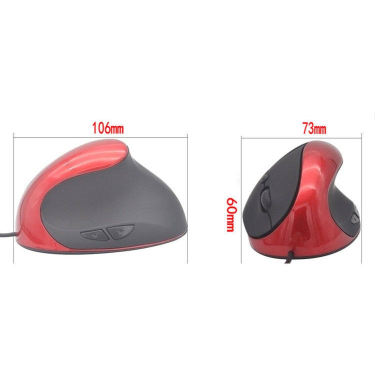 JSY-05 6 Keys Wired Vertical Mouse Ergonomics Brace Optical Mouse(Blue) - free shipping - PMC TechLife - Order now!