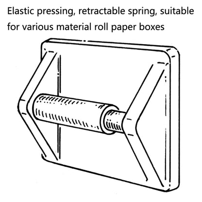 Tissue Box Plastic Retractable Shaft Core Spring Retractable Roll Paper Shaft, Style: Nickel Wire Drawing - Toilet Accessories by PMC Jewellery | Online Shopping South Africa | PMC Jewellery