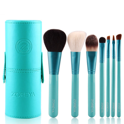 ZOREYA 7-In-1 Portable Bucket Makeup Brush Set For Beginners Makeup Bucket Brush, Exterior color: Green - Makeup Brushes by PMC Jewellery | Online Shopping South Africa | PMC Jewellery