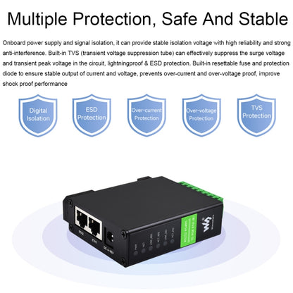 Waveshare RS232 RS485 To RJ45 Ethernet Serial Server, Spec: RS232 RS485 TO POE ETH (B) - Other Accessories by Waveshare | Online Shopping South Africa | PMC Jewellery | Buy Now Pay Later Mobicred