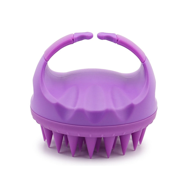 Round Hair Washing Brush Silicone Wet & Dry Multipurpose Massage Brush(Purple) - Combs by PMC Jewellery | Online Shopping South Africa | PMC Jewellery