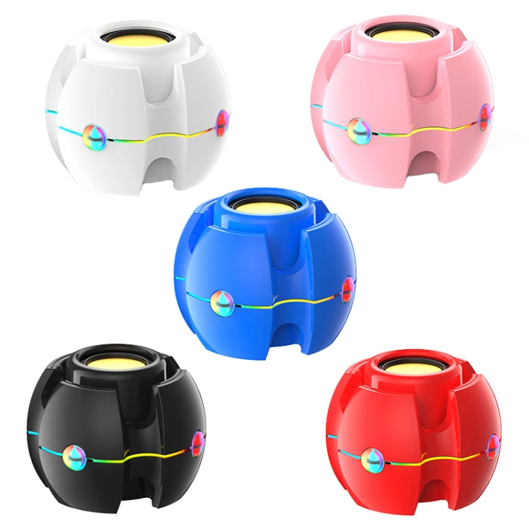 RGB Light Effect Gyro Shape Wireless Bluetooth Audio(White) - Mini Speaker by PMC Jewellery | Online Shopping South Africa | PMC Jewellery