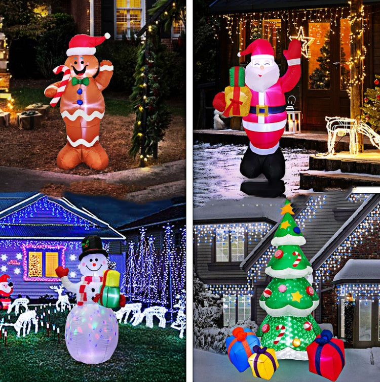 Santa Claus Christmas Tree Snowman Inflatable LED Luminous Christmas Ornaments, US Plug(QM0003-1.5M) - Ornaments by PMC Jewellery | Online Shopping South Africa | PMC Jewellery