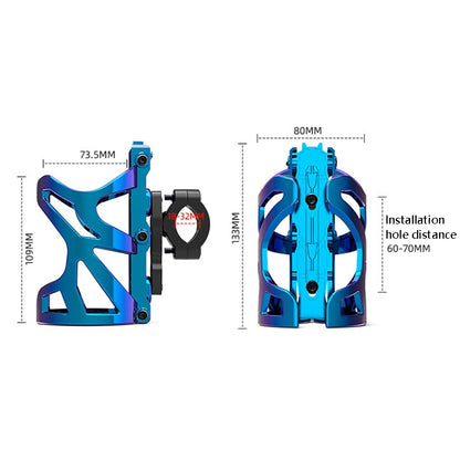 SMCP5456 Motorcycle Drink Holder Bicycle Cup Rack Kettle Frame Modified Accessories, Colour: With Pipe Clamp (Black) - Holders by PMC Jewellery | Online Shopping South Africa | PMC Jewellery