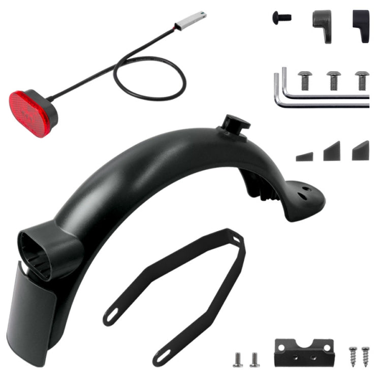 X0130 Electric Scooter Rear Fenders Bracket Tail Light Screw Cap Tool Set For Xiaomi Mijia M365 Pro 2(Black Suit) - Scooter Accessories by PMC Jewellery | Online Shopping South Africa | PMC Jewellery