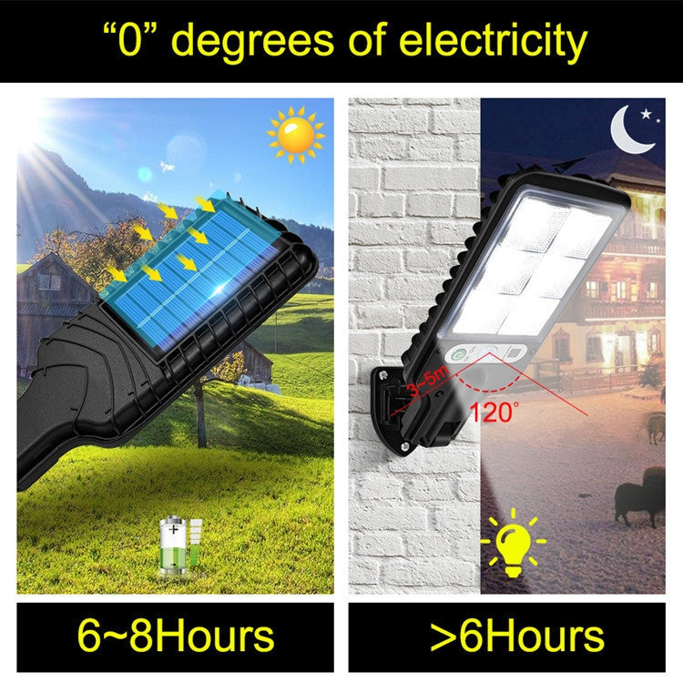 Solar Street Light LED Human Body Induction Garden Light, Spec: 616B-72 COB With Remote Control - free shipping - PMC TechLife - Order now!