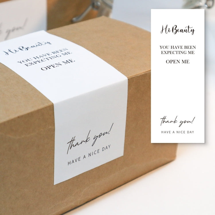 50 Sheets / Bag Rectangular Sticker Gift Box Sealed Sticker Packaging Supplies(B2) - free shipping - PMC TechLife - Order now!