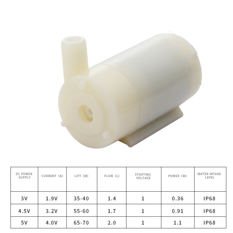 Quiet Mini Horizontal Vertical Submersible Pump, Style: White Horizontal - Fish Tanks & Accessories by PMC Jewellery | Online Shopping South Africa | PMC Jewellery