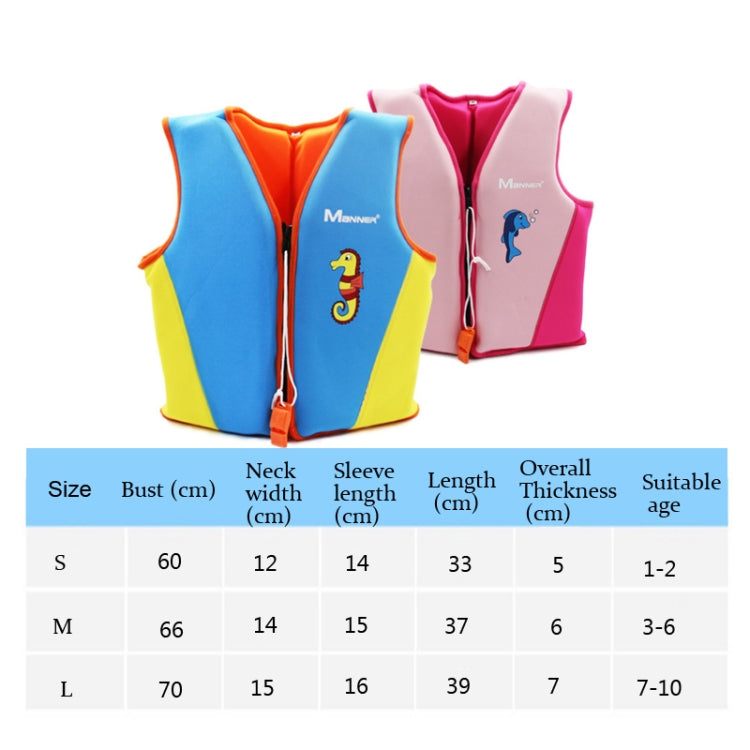 Manner  QP2003 Children Life Jacket Foam Buoyancy Suit For Swimming, Size: M(Pink) - Water Safety Products by PMC Jewellery | Online Shopping South Africa | PMC Jewellery