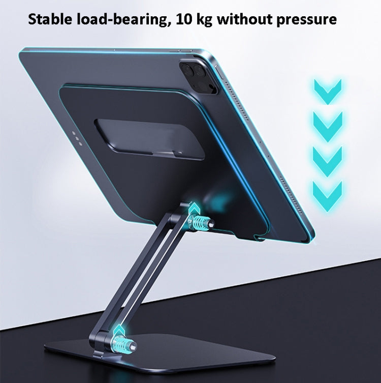 Boneruy P61 Aluminum Alloy Tablet Desktop Phone Holder(Grey) - Desktop Holder by BONERUY | Online Shopping South Africa | PMC Jewellery