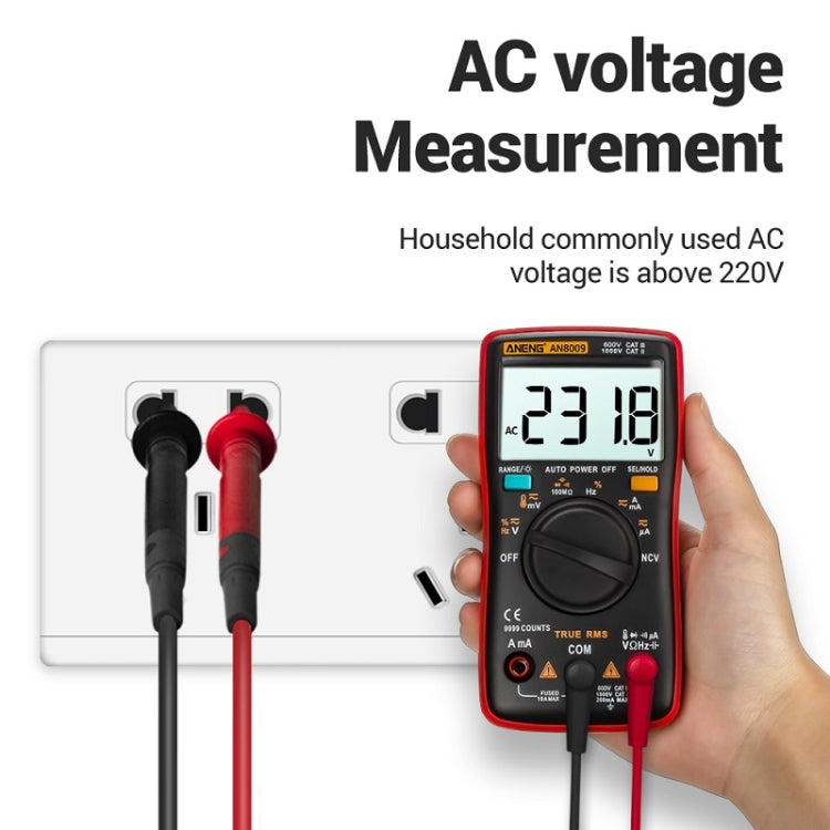 ANENG AN8009 NVC Digital Display Multimeter, Specification: Standard(Black) - free shipping - PMC TechLife - Order now!
