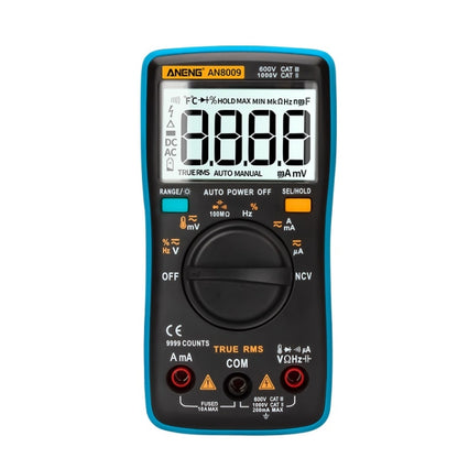 ANENG AN8009 NVC Digital Display Multimeter, Specification: Standard with Cable(Blue) - Current & Voltage Tester by ANENG | Online Shopping South Africa | PMC Jewellery | Buy Now Pay Later Mobicred