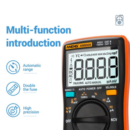 ANENG AN8009 NVC Digital Display Multimeter, Specification: Standard with Cable(Blue) - Current & Voltage Tester by ANENG | Online Shopping South Africa | PMC Jewellery | Buy Now Pay Later Mobicred