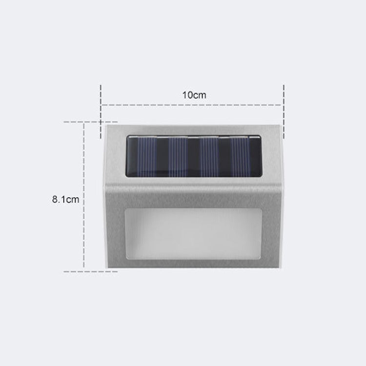 6 LED Solar Stainless Steel Stair Ladder Lamp Wall Light(Warm Light) - LED Street Light by PMC Jewellery | Online Shopping South Africa | PMC Jewellery