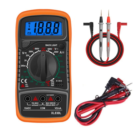 ANENG XL830L Multi-Function Digital Display High-Precision Digital Multimeter, Specification: Standard+10A Extra Tip Pen(Orange) - Digital Multimeter by ANENG | Online Shopping South Africa | PMC Jewellery | Buy Now Pay Later Mobicred