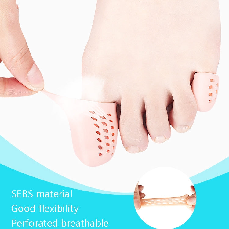 10 Pairs With Hole Toe Set High Heels Anti-Wear Anti-Pain Toe Protective Cover, Size: S(White) - Corrector by PMC Jewellery | Online Shopping South Africa | PMC Jewellery