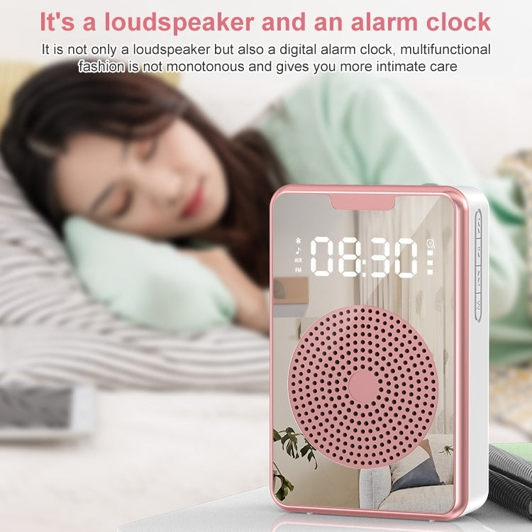 ZXL-H3 Portable Teaching Microphone Amplifier with Time Display, Spec: Wired Version (Rose Gold) - Loudspeaker by PMC TechLife | Online Shopping South Africa | PMC TechLife | Buy Now Pay Later Mobicred