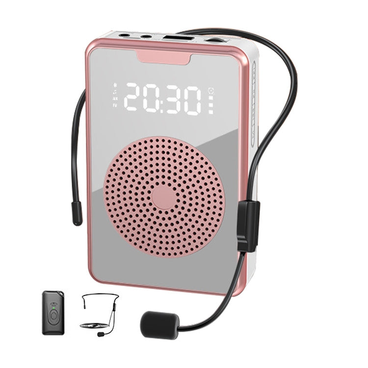 ZXL-H3 Portable Teaching Microphone Amplifier with Time Display, Spec: Wireless Version (Rose Gold) - Loudspeaker by PMC Jewellery | Online Shopping South Africa | PMC Jewellery