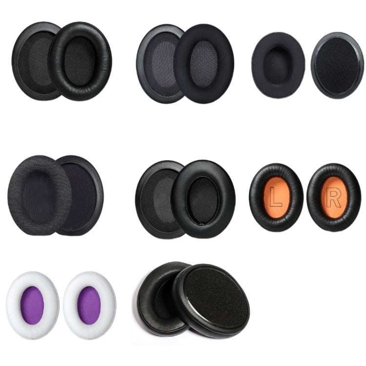 2pcs Headset Earmuffs For Kingston HyperX Cloud II / Silver / Alpha / Flight / Stinger, Color: Black Splicing - Earmuff & Pad by PMC TechLife | Online Shopping South Africa | PMC TechLife | Buy Now Pay Later Mobicred