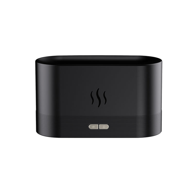 Flame Aroma Diffuser Night Light Humidifier(Black) - Air Purifiers & Accessories by PMC TechLife | Online Shopping South Africa | PMC TechLife