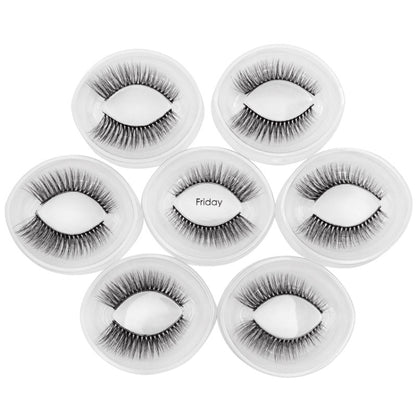 ShidiShangpin 3D Mink False Eyelashes Natural Three-Dimensional 7 Pairs Of Eyelashes Set(Friday) - Eyes by PMC Jewellery | Online Shopping South Africa | PMC Jewellery