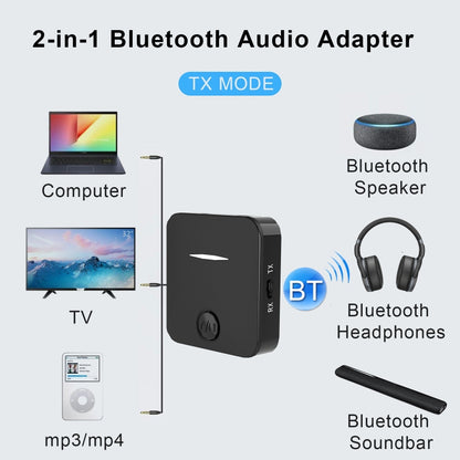 WB5 Bluetooth 5.0 Wireless Audio Adapter Receiver & Transmitter - Audio Receiver Transmitter by PMC Jewellery | Online Shopping South Africa | PMC Jewellery