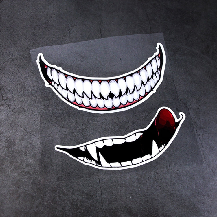 J06 Motorcycle Helmet Sticker Small Teeth - Decorative Sticker by PMC Jewellery | Online Shopping South Africa | PMC Jewellery