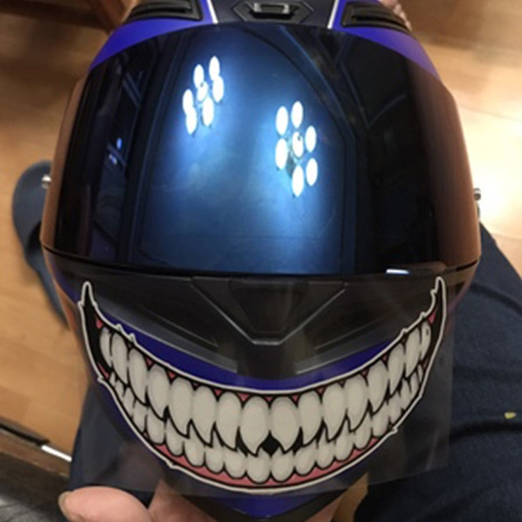 J06 Motorcycle Helmet Sticker Small Teeth - Decorative Sticker by PMC TechLife | Online Shopping South Africa | PMC TechLife