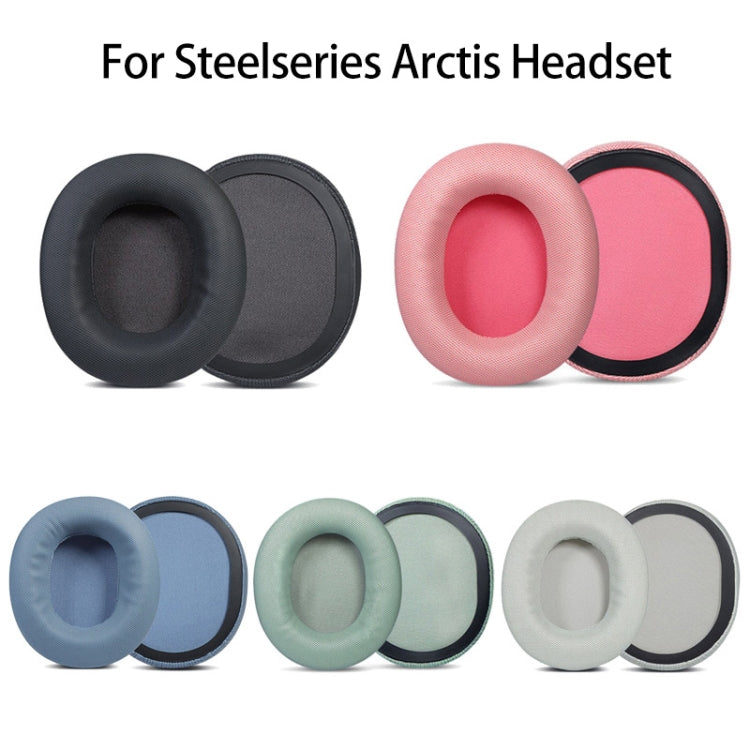 1 Pair Sponge Headset Pad for Steelseries Arctis Pro / Arctis 3 / 5 / 7(Black Leather) - Earmuff & Pad by PMC Jewellery | Online Shopping South Africa | PMC Jewellery