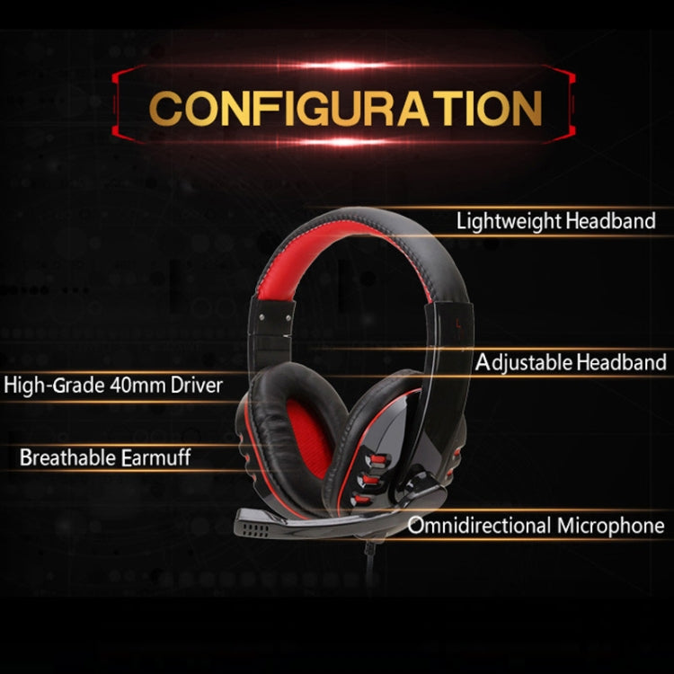 Soyto SY733MV Gaming Computer Headset For PS4 (Black Red) - Multimedia Headset by Soyto | Online Shopping South Africa | PMC Jewellery