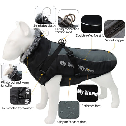 BL-683 Keep Warm Reflective Dog Clothes, Size: XXXL(Dazzling White) - Clothing by PMC Jewellery | Online Shopping South Africa | PMC Jewellery