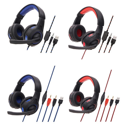 Soyto SY885MV Luminous Gaming Computer Headset For PS4 (Black Red) - Multimedia Headset by Soyto | Online Shopping South Africa | PMC Jewellery