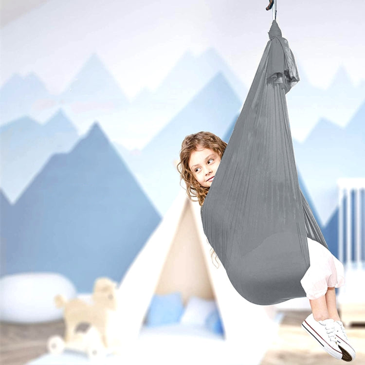 Kids Elastic Hammock Indoor Outdoor Swing, Size: 1x2.8m (Silver Gray) - Hammocks by PMC TechLife | Online Shopping South Africa | PMC TechLife | Buy Now Pay Later Mobicred