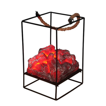 Imitation Charcoal Flame Lamp LED Wrought Iron Holiday Decoration, Spec: Charcoal E - Holiday Lights by PMC Jewellery | Online Shopping South Africa | PMC Jewellery