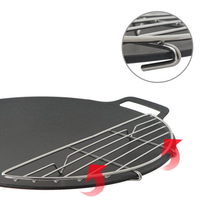 304 Stainless Steel Camping BBQ Frying Pan Steaming Rack, Size: 37x11cm - Cookwares & Tablewares by PMC Jewellery | Online Shopping South Africa | PMC Jewellery