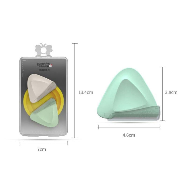 2 PCS/Box Small Triangular Eyebrow Trimmer(Purple + Green) - free shipping - PMC TechLife - Order now!