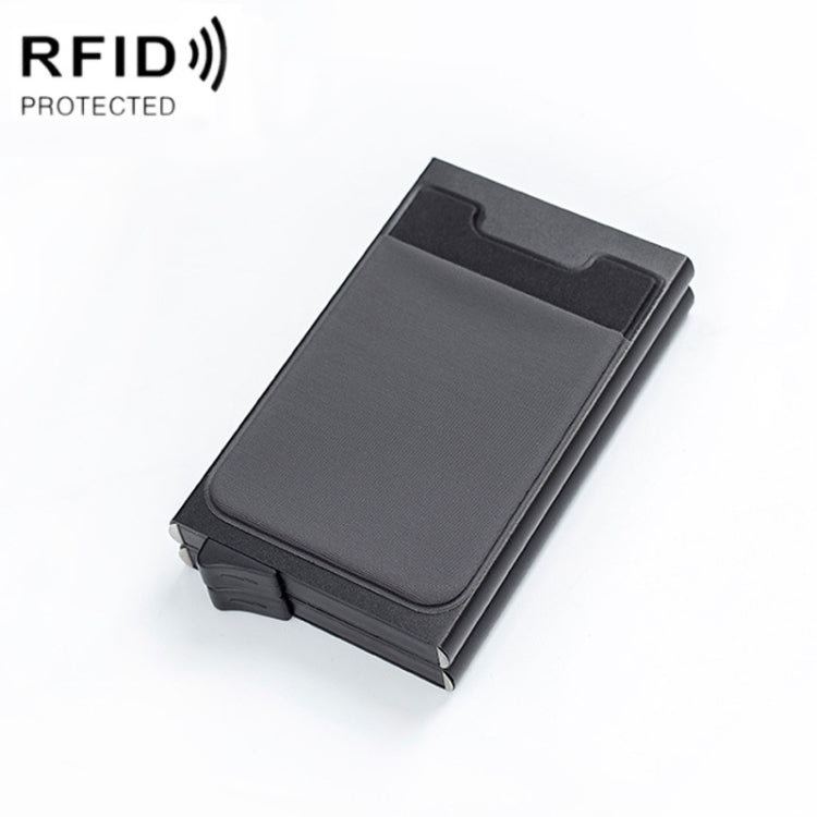 RFID Aluminum Alloy Anti-Degaussing Coin Card Holder(Black Grey) - Antimagnetic RFID Package by PMC Jewellery | Online Shopping South Africa | PMC Jewellery