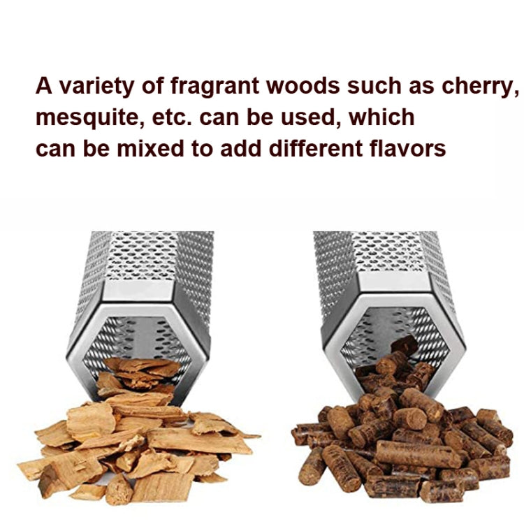 12 Inch Stainless Steel 304 Smoked Tube BBQ Box Outdoor Cold Smoke Box,Style: Tube + Brush + Hook - Cooking Tools by PMC TechLife | Online Shopping South Africa | PMC TechLife | Buy Now Pay Later Mobicred